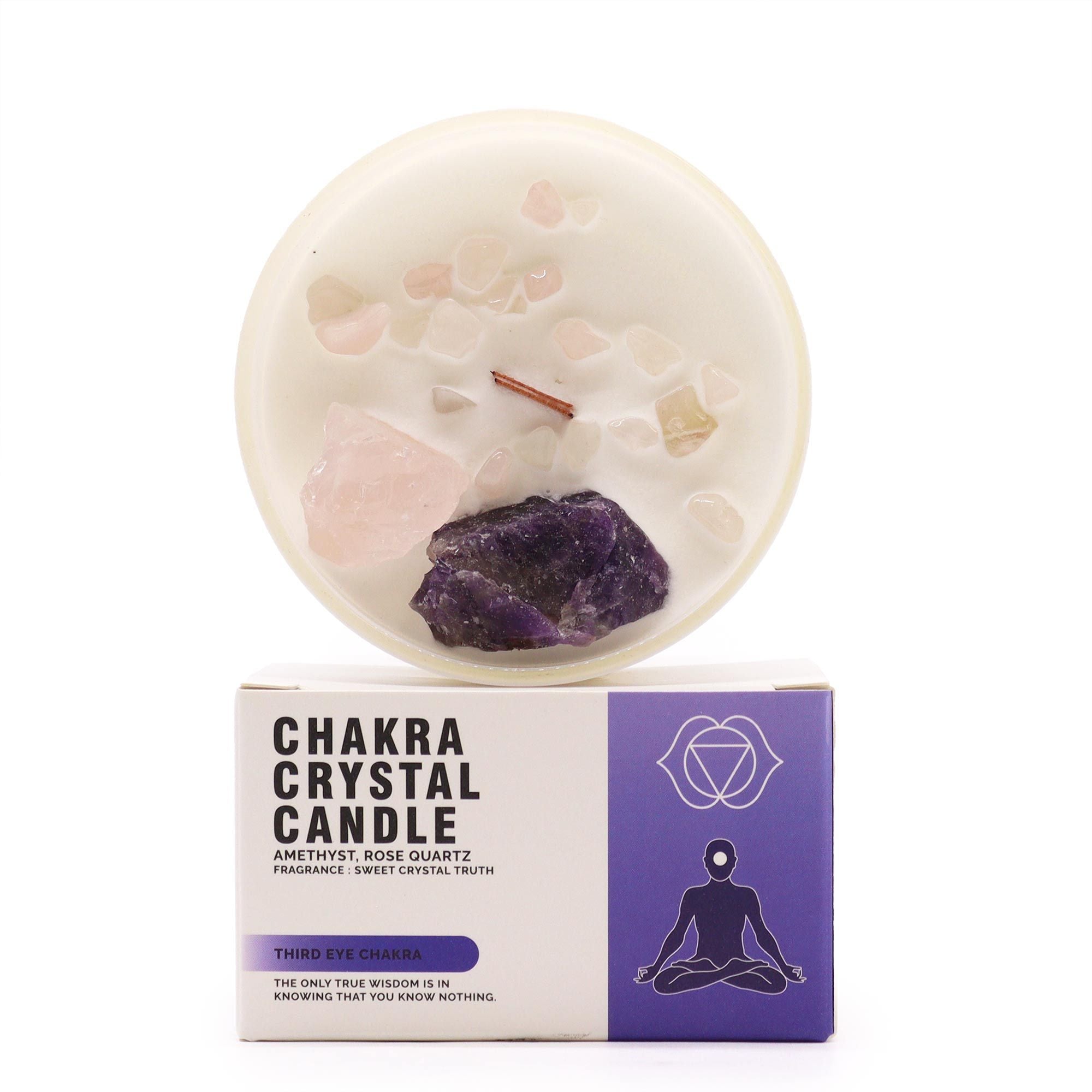 Vela de Cristal de Chakra - Chakra Terceiro Olho
