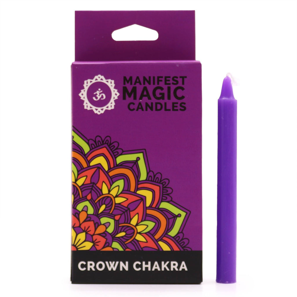 Velas Mágicas Manifest (paquete de 12) - Moradas - Chakra Corona