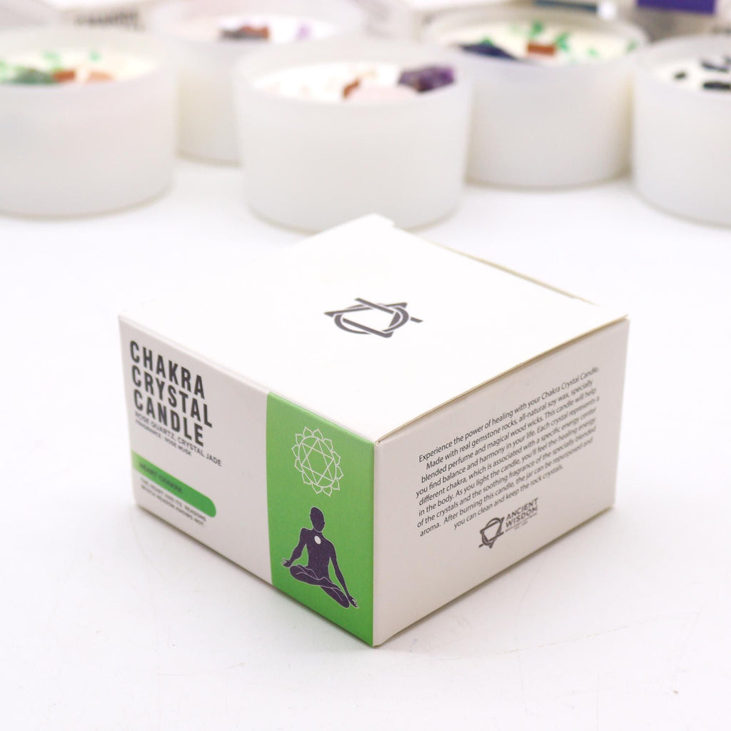 Vela de Cristal de Chakra - Chakra Coração