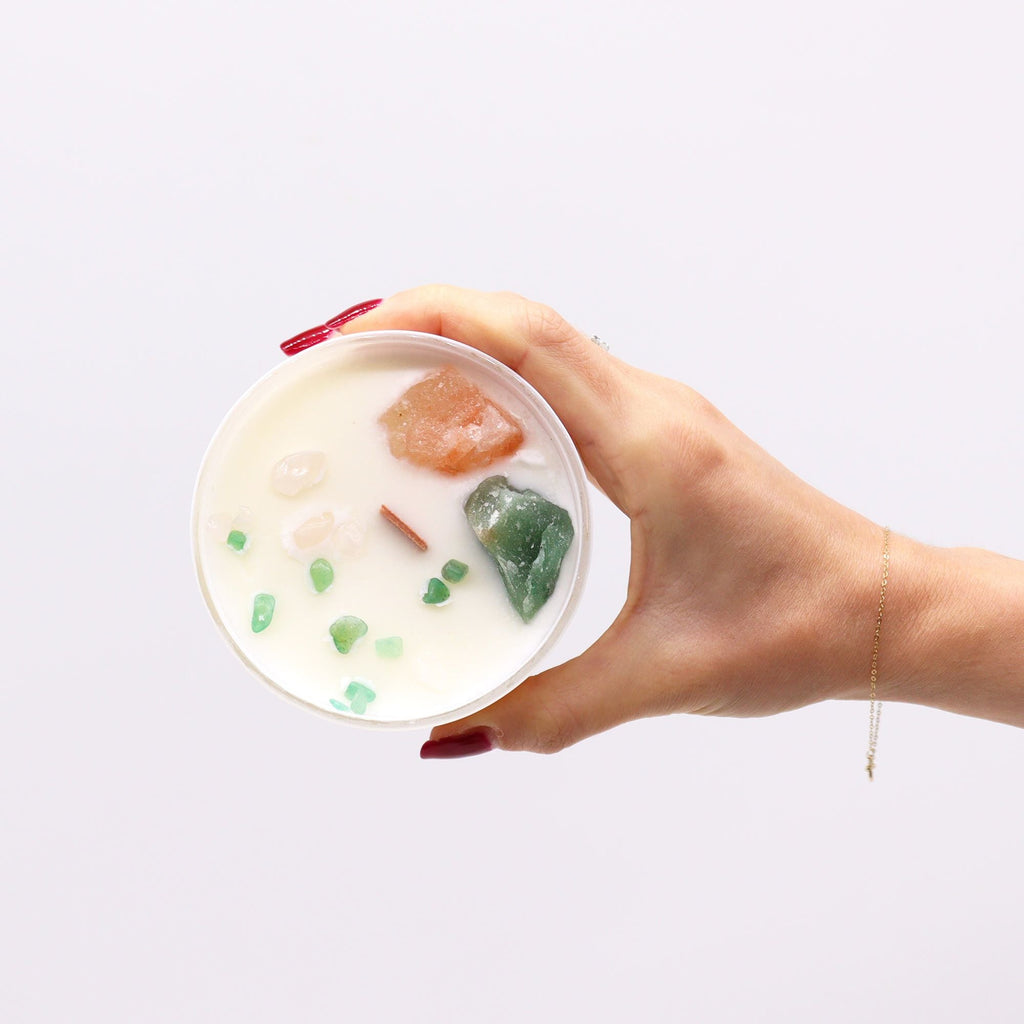 Vela de Cristal de Chakra - Chakra Coração