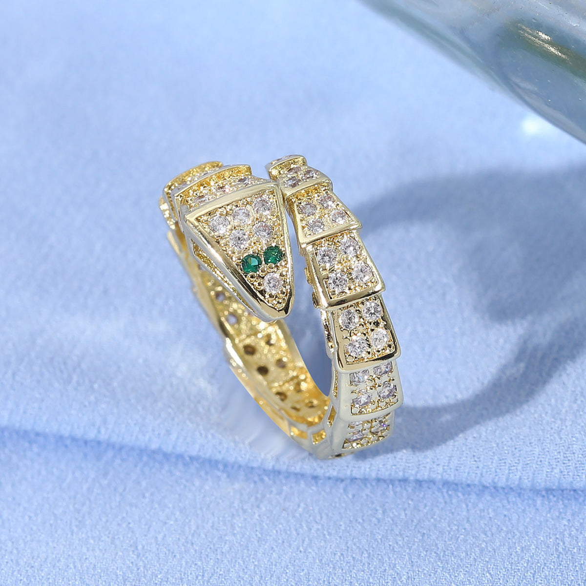 Anel Snake com Zircónia