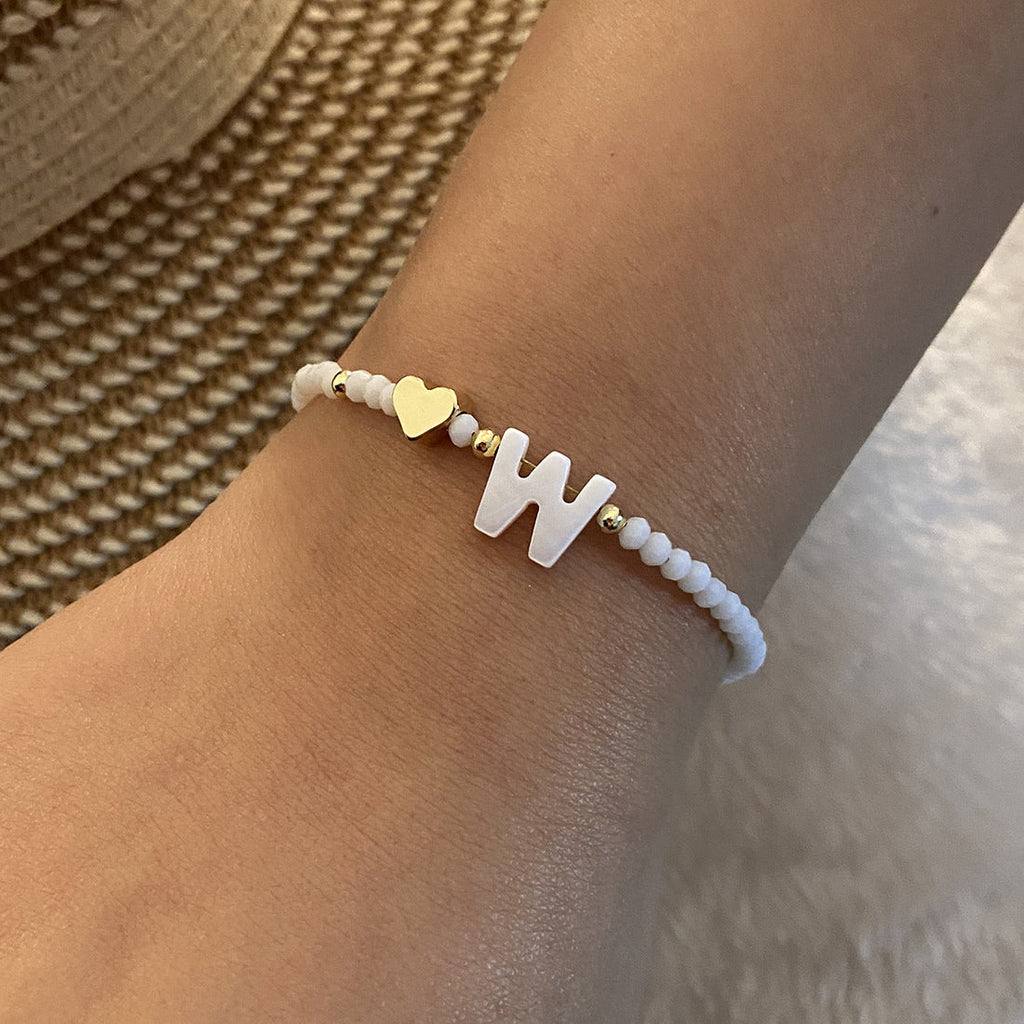 Bracelet with Letter and Heart
