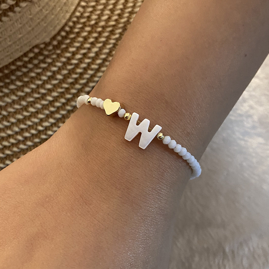 Bracelet with Letter and Heart