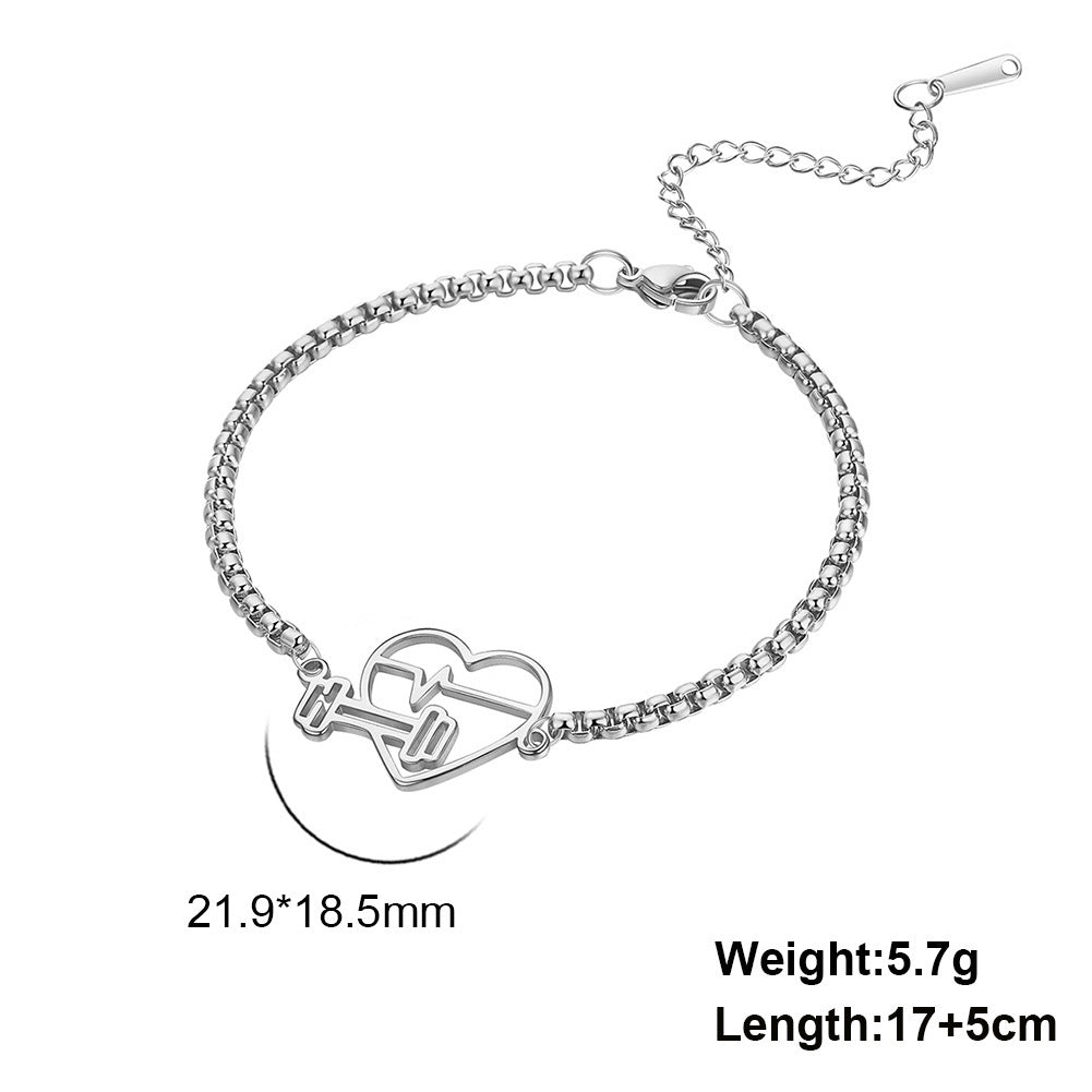Pulsera de acero inoxidable ECG Love
