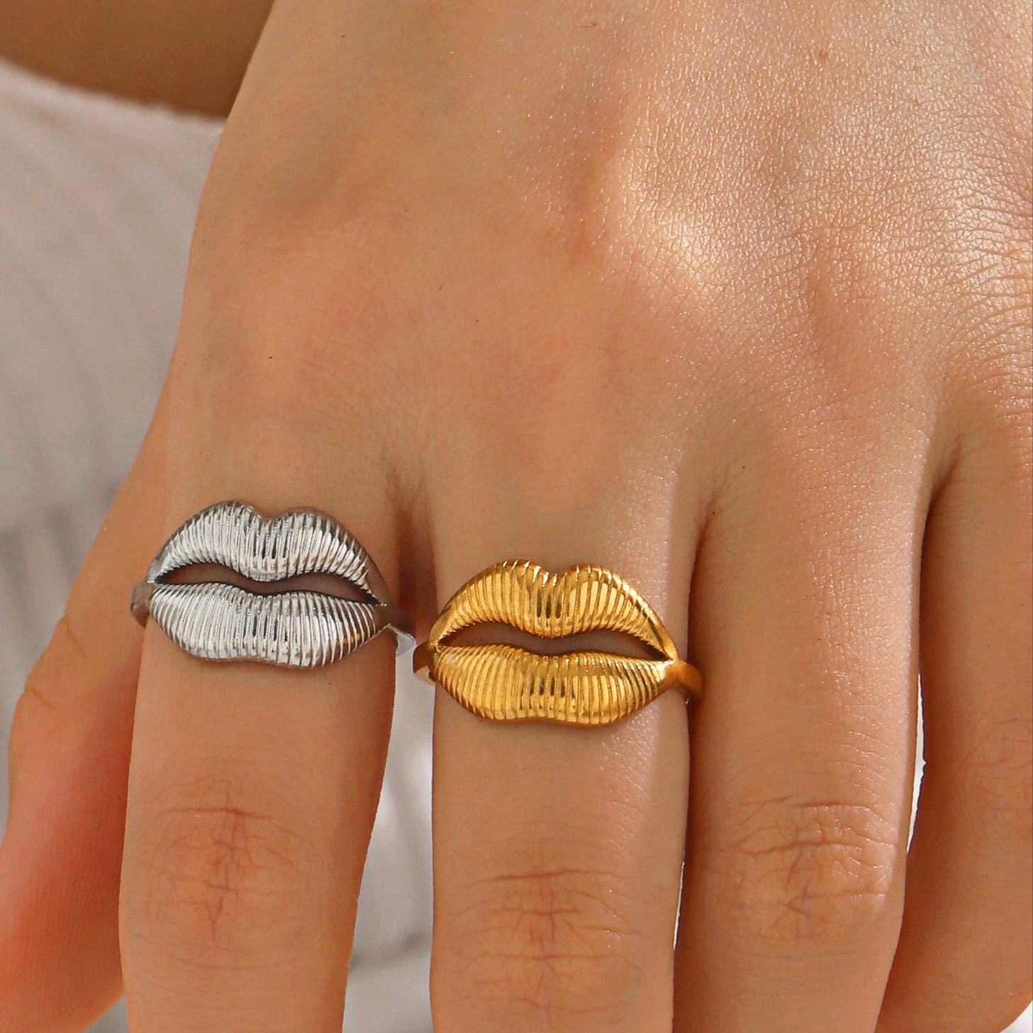 Anillo de labios de acero inoxidable