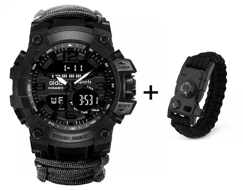 Waterproof LED Military Sports Watch