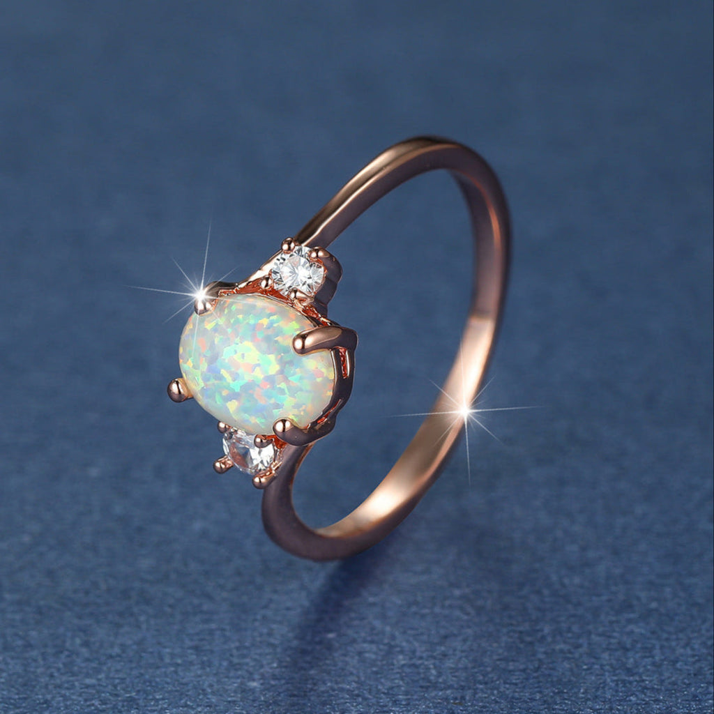 Anel com Cristal Opala
