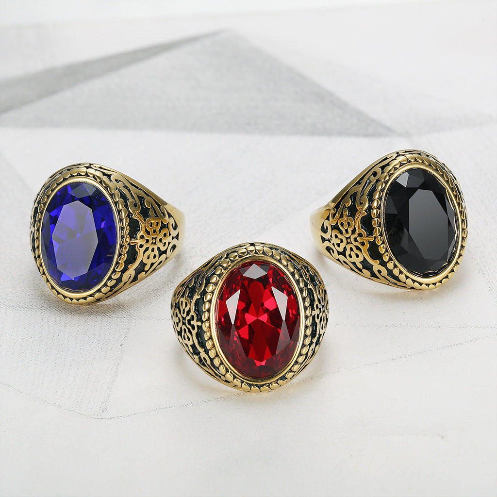 Anel Vintage em Aço inoxidável