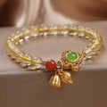 Citrine Lotus Bracelet