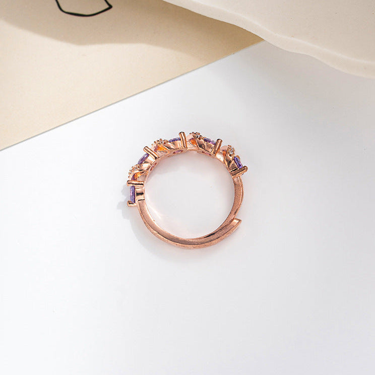 Anillo con circonita cúbica