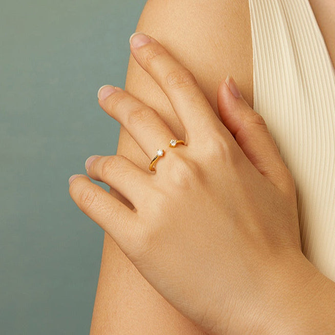 Anel Simples com Moissanite