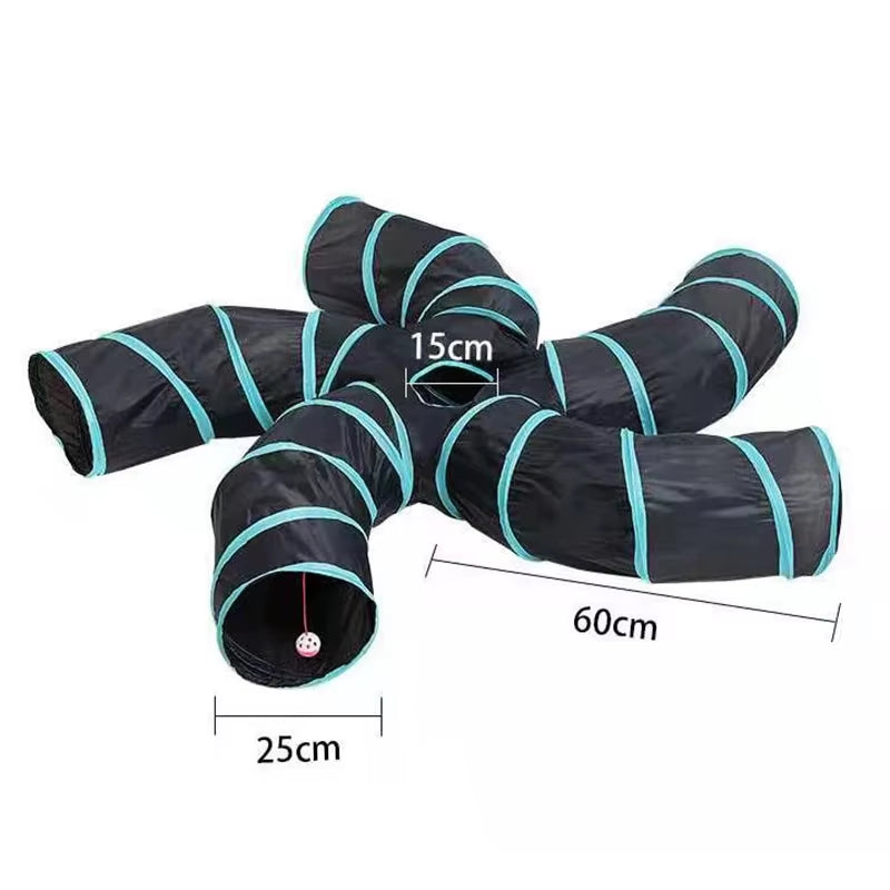 5/4/3Holes Pet Cat Tunnel Funny Toys for Cats Foldable Cat Toys Interactive Cat Rabbit Animal Play Games Tunnel Chat Pet Product