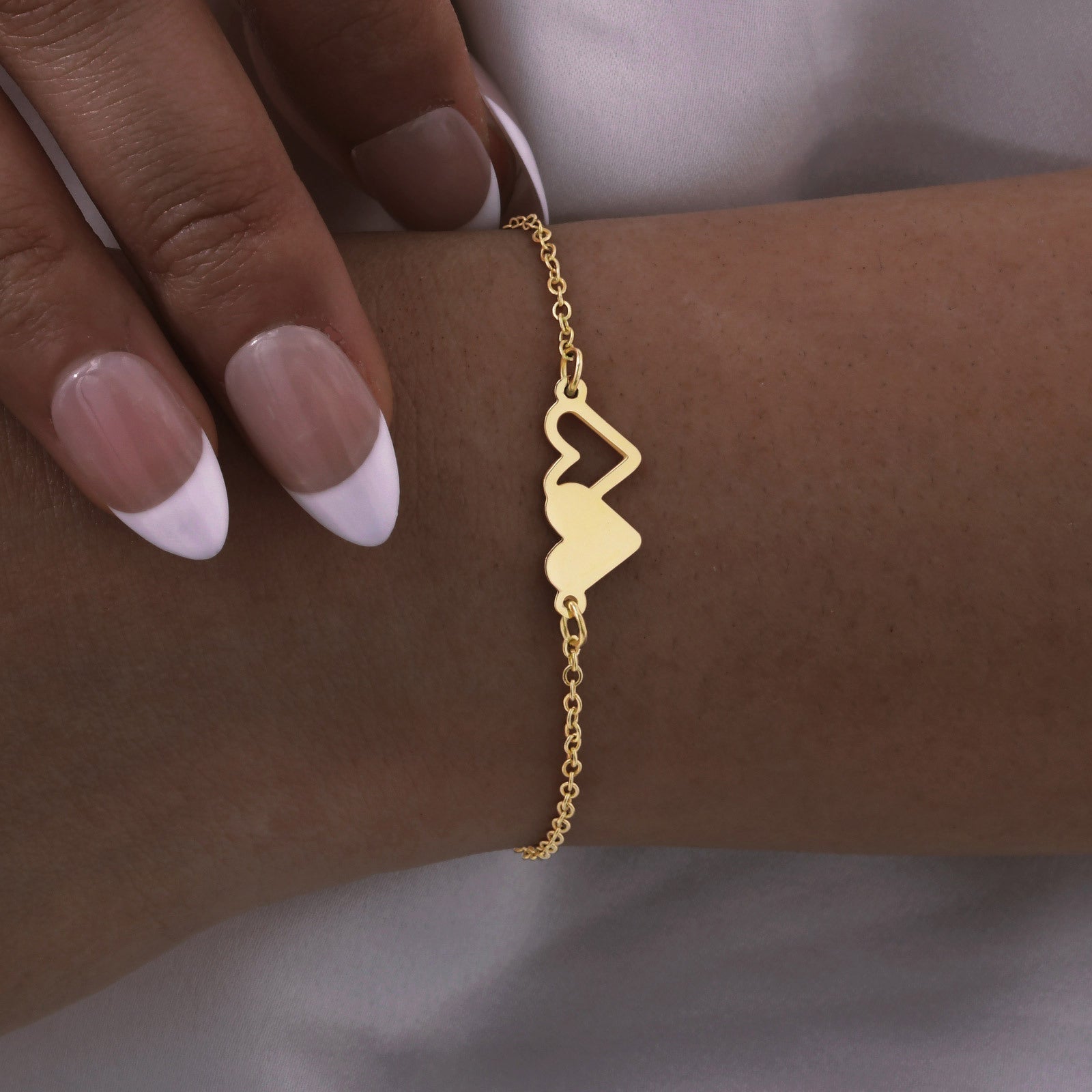 Pulseira Heart em Aço Inoxidável