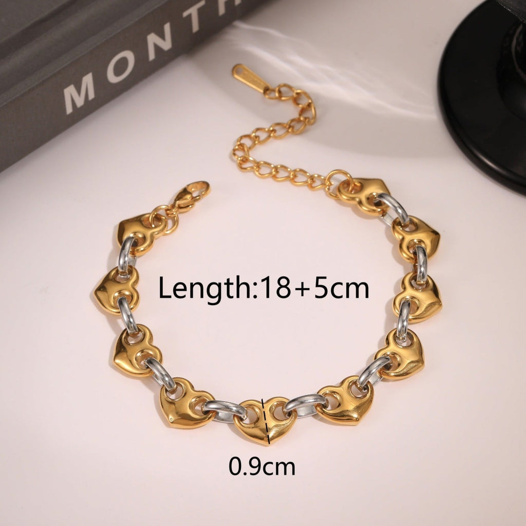 Pulseira Heart em Aço Inoxidável