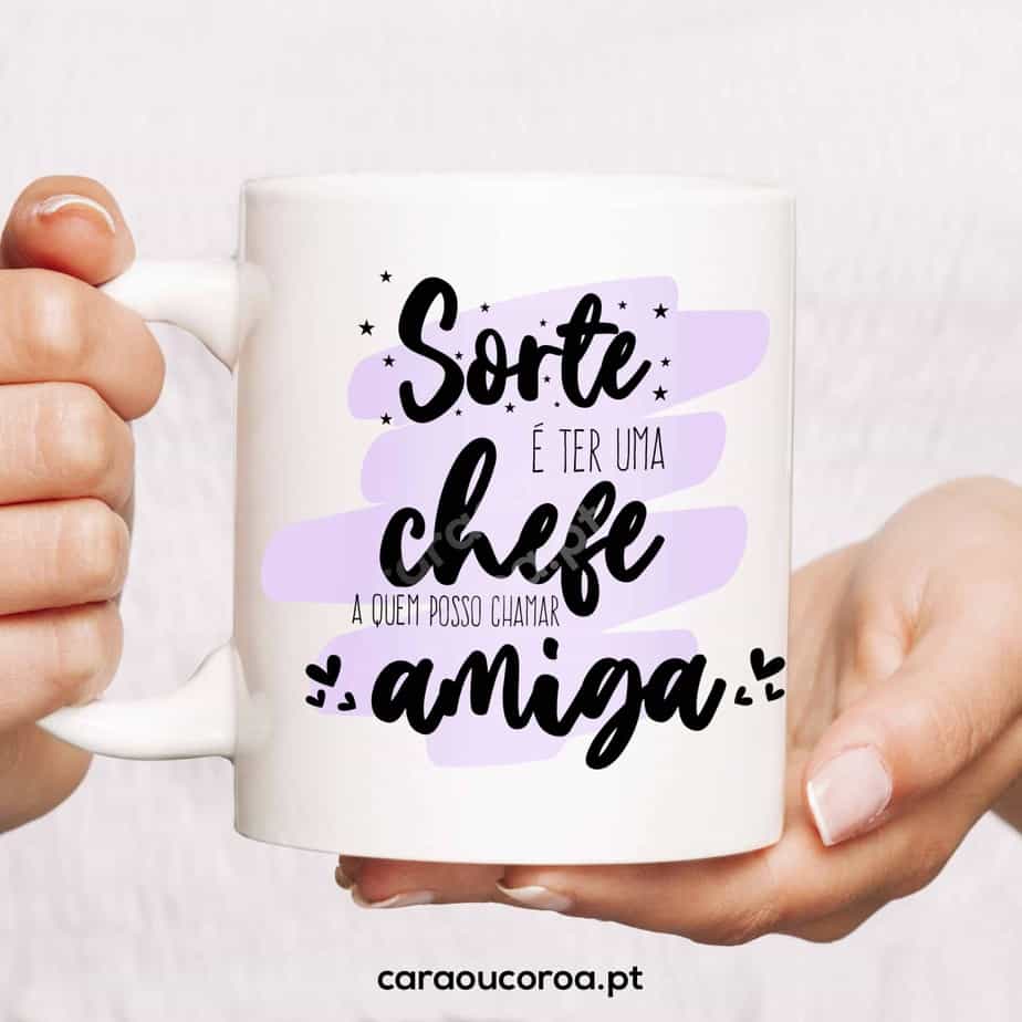 Caneca "Chefe e Amiga"