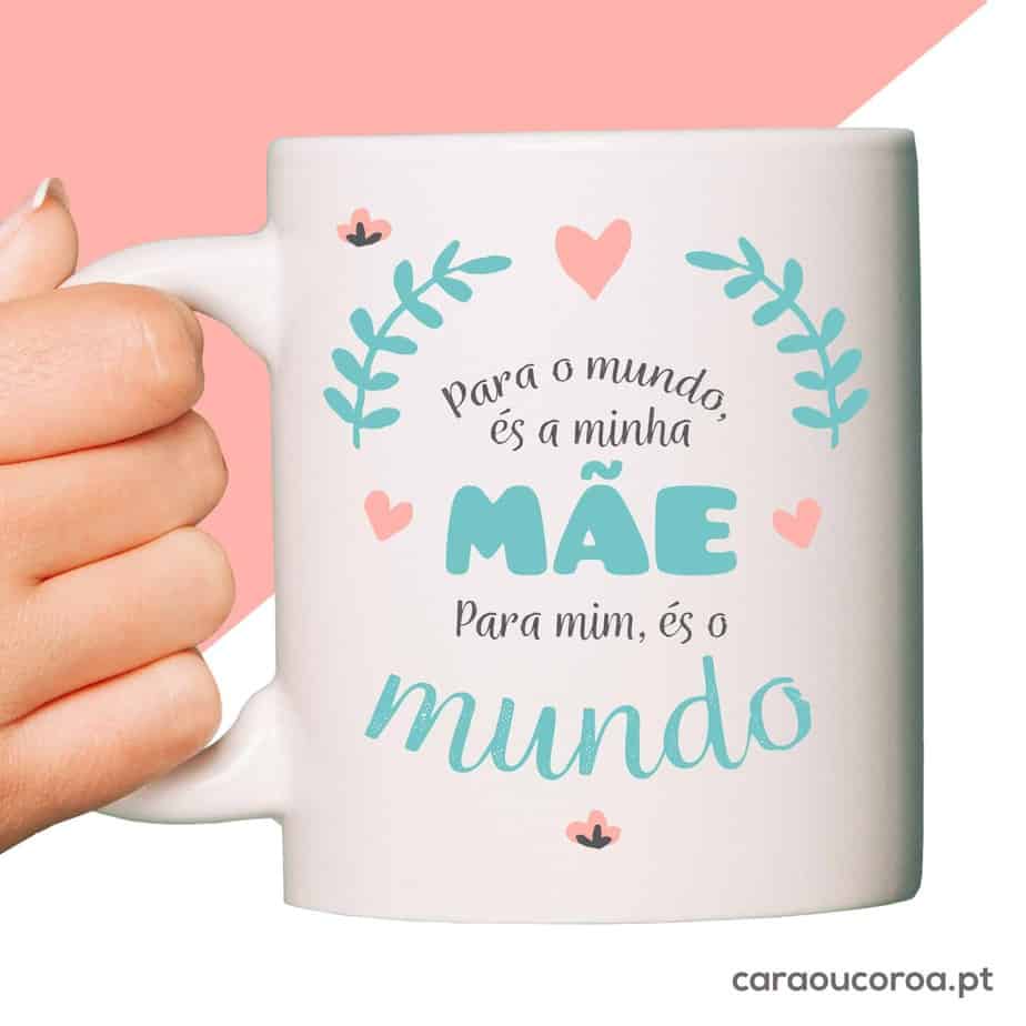 Caneca "Mãe, para mim, és o mundo!"