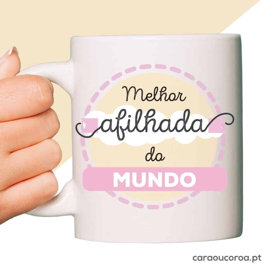 Caneca "Melhor Afilhada do Mundo"