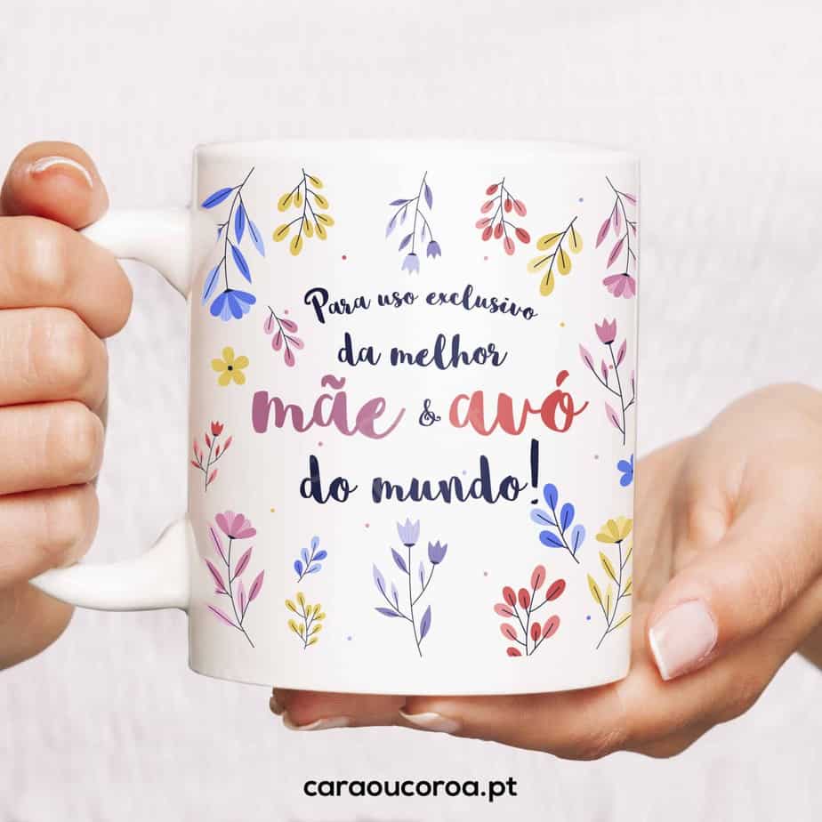 Caneca "Para uso Exclusivo da Melhor Mãe e Avó"