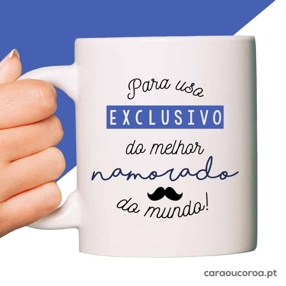 Caneca "Para Uso Exclusivo do Melhor Namorado do Mundo"