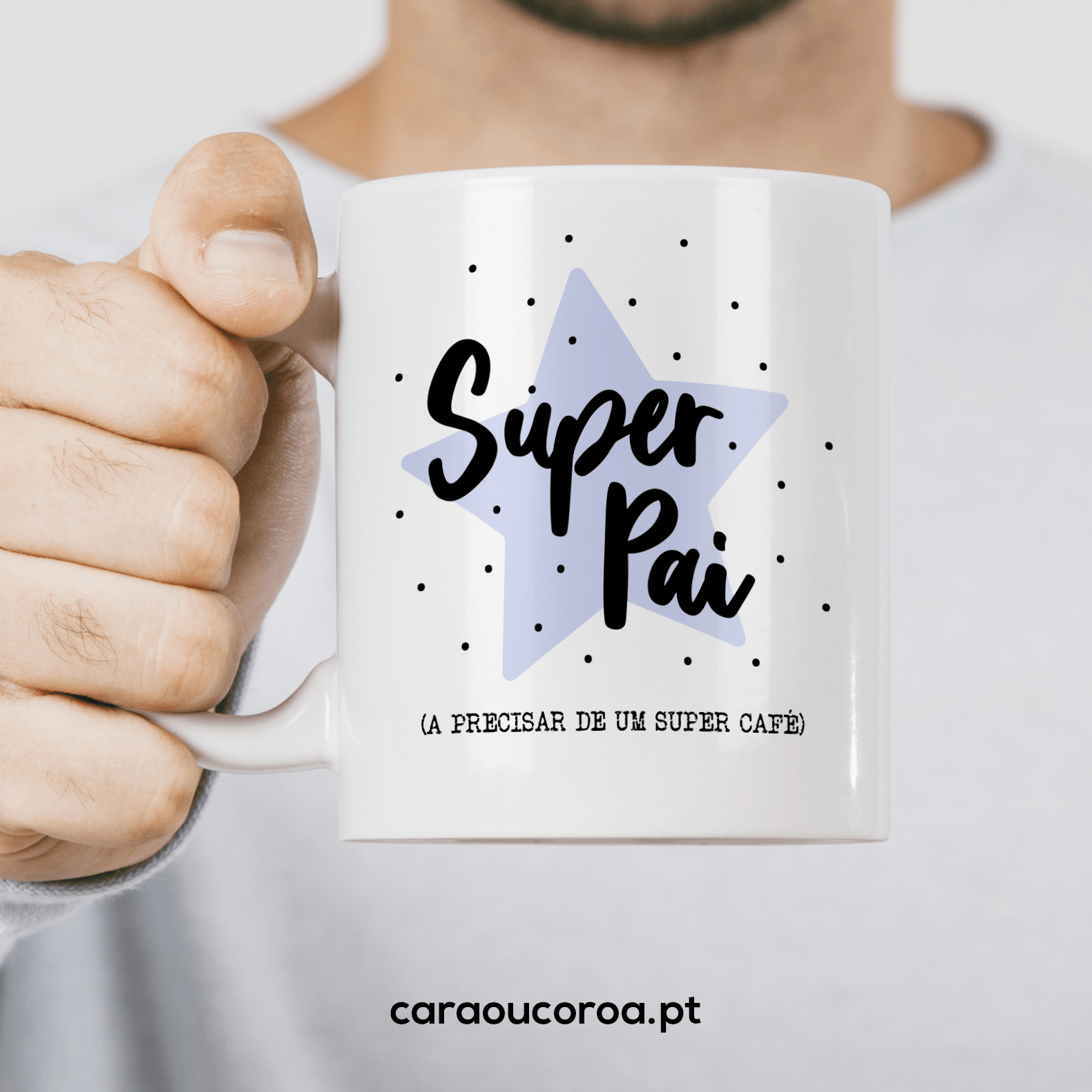 Caneca "Super Pai Super Café"