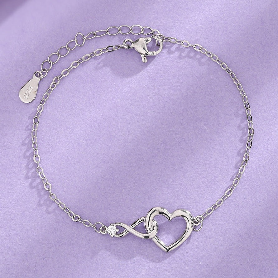 Pulseira Infinite Heart com Zircônia