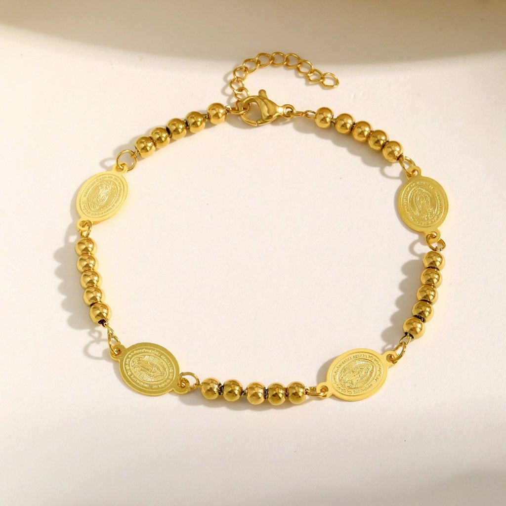 Pulseira Virgem Maria em Aço Inoxidável