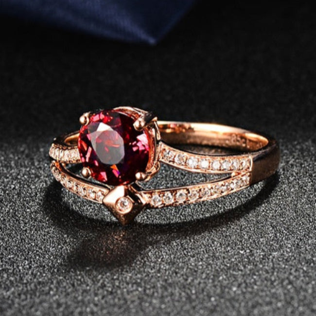 Anel Aurora com Turmalina e Brilho Pavé