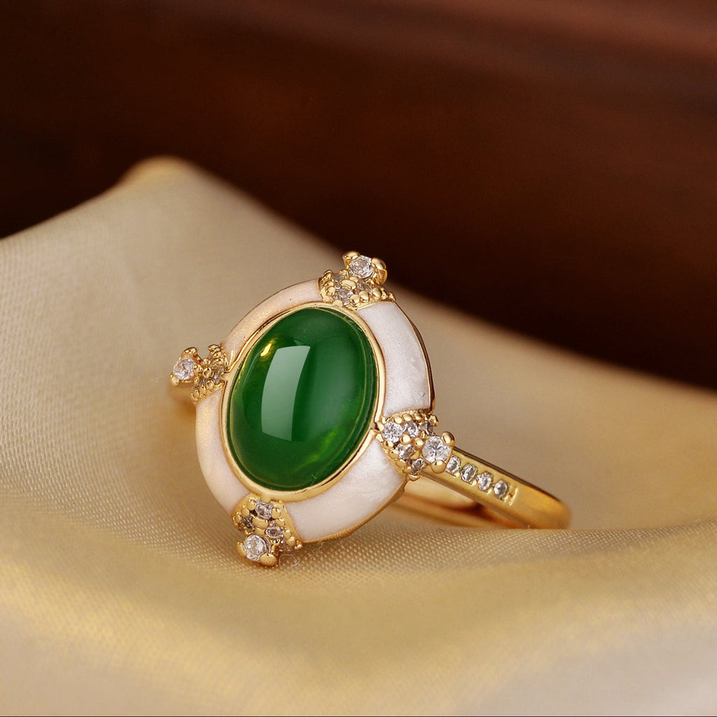 Anillo ovalado retro