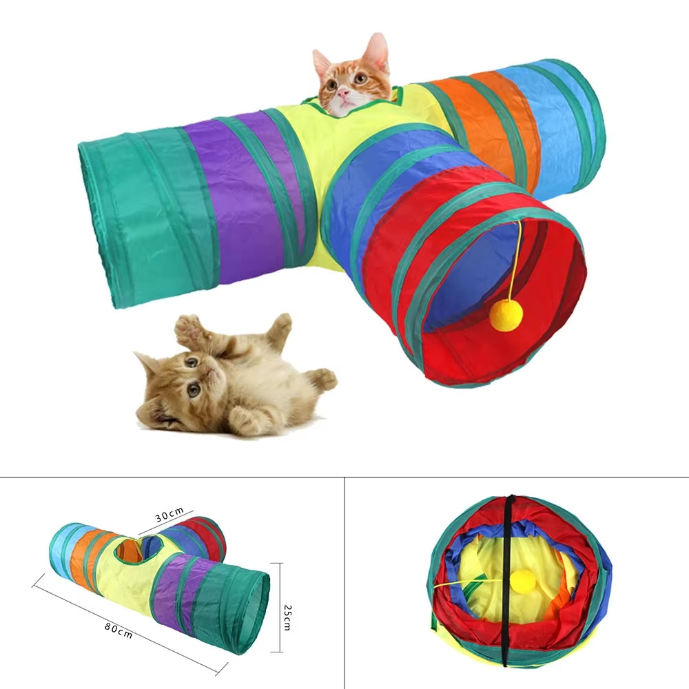 5/4/3Holes Pet Cat Tunnel Funny Toys for Cats Foldable Cat Toys Interactive Cat Rabbit Animal Play Games Tunnel Chat Pet Product