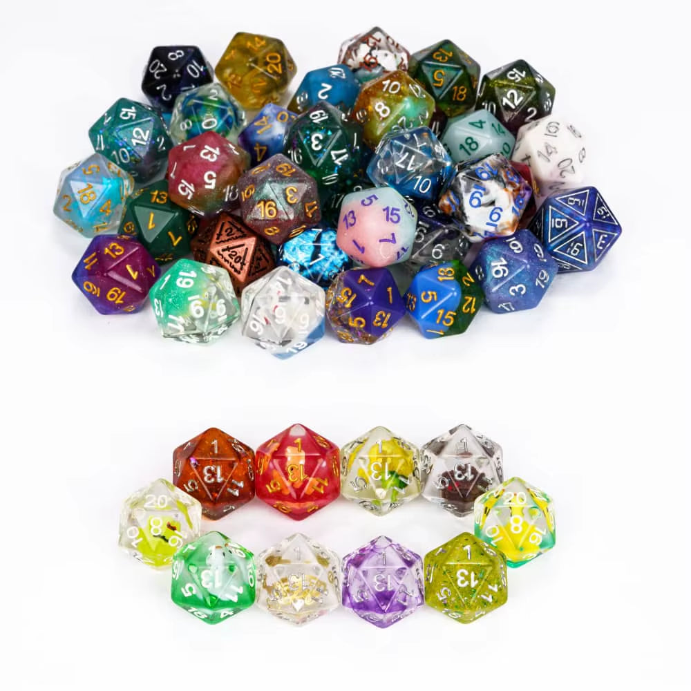 7Pcs/Set DND Random Color Dice Bulk D4 D6 D8 D10 D% D12 D20 Polyhedral Dice for Role Playing Board Games D&D Tabletop RPG