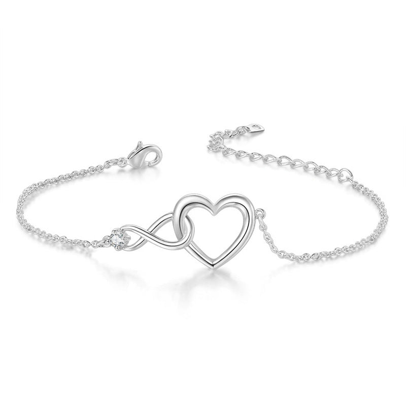 Pulseira Infinite Heart com Zircônia