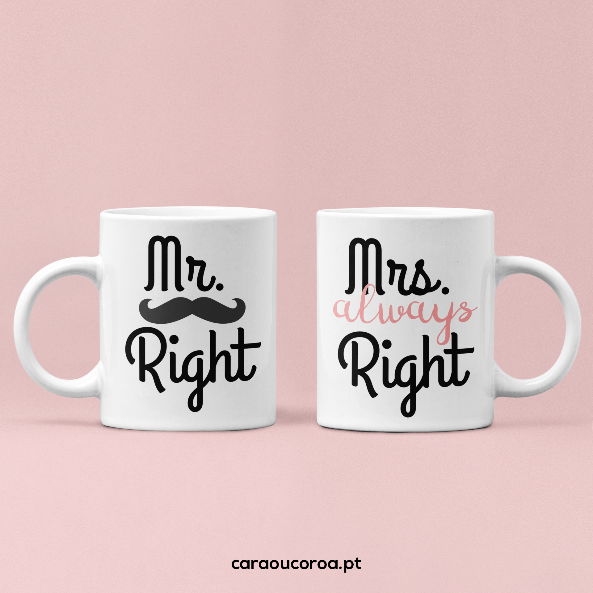 Conjunto 2 Canecas "Mr & Mrs Right"