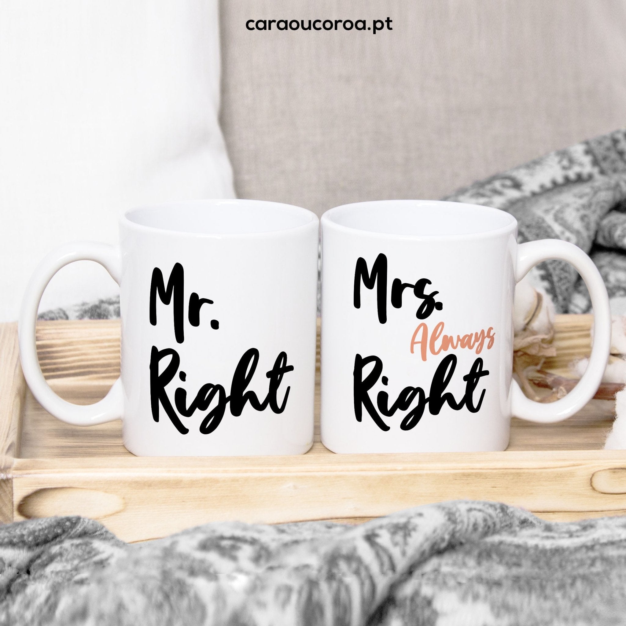 Conjunto 2 Canecas "Mr & Mrs Right"