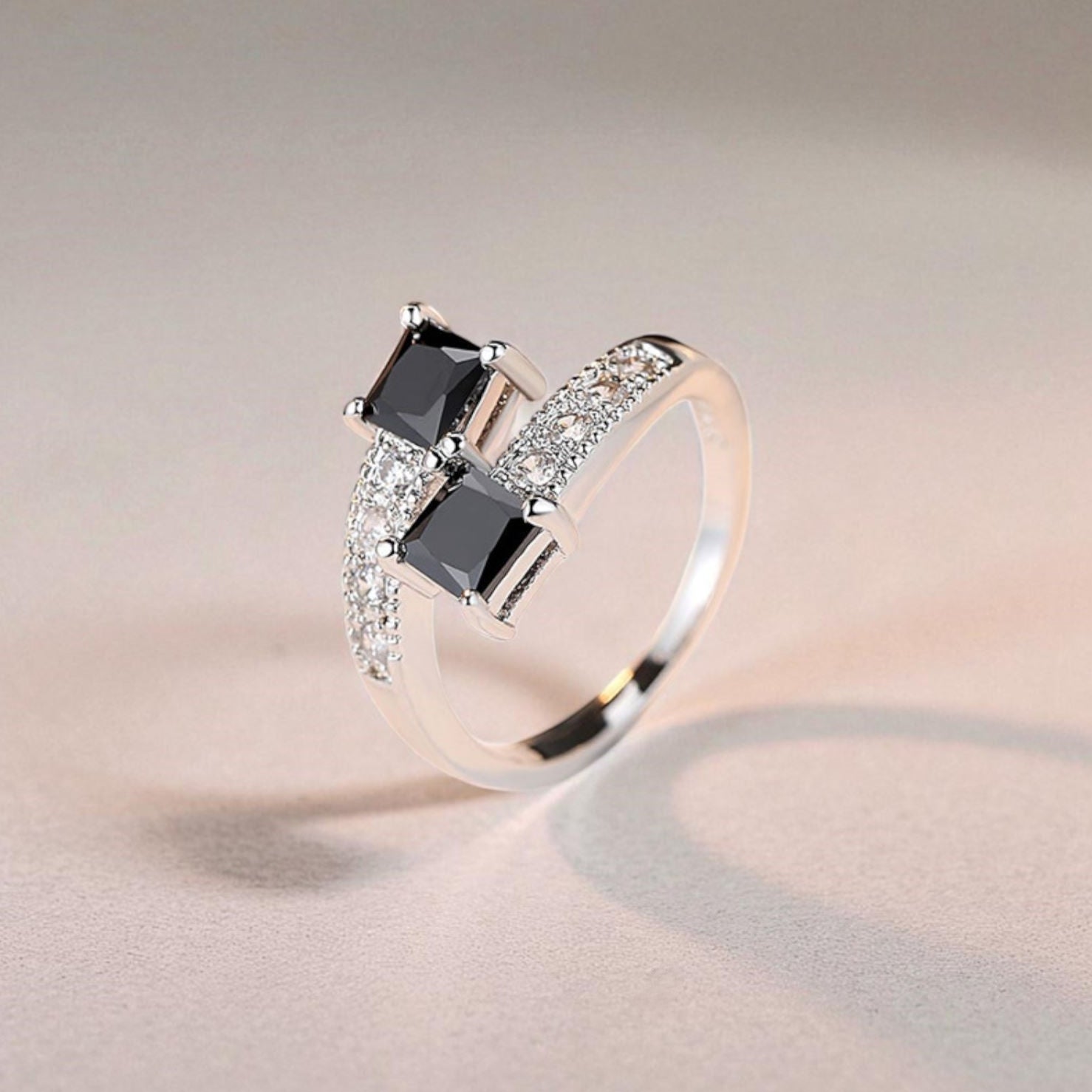 Elegance Duet Ring in Cubic Zirconia
