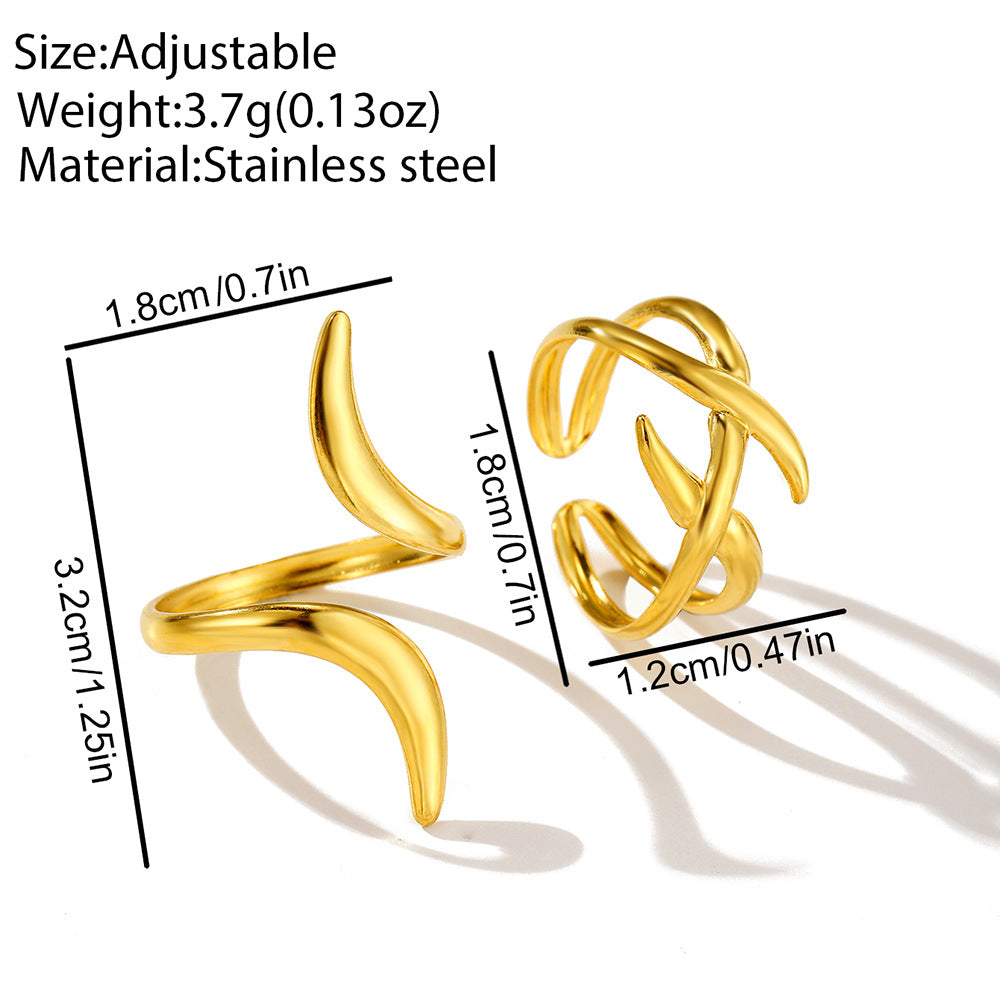 Conjunto de 2 Anéis Minimalistas