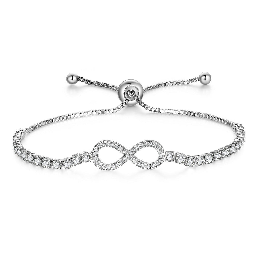 Pulseira Infinito com Zircônia Cúbica