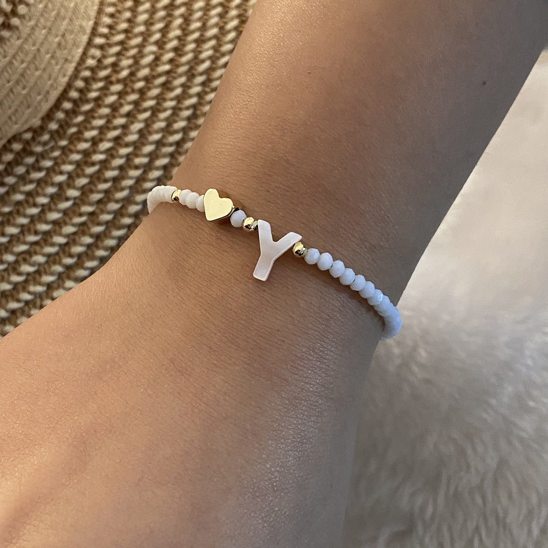 Bracelet with Letter and Heart
