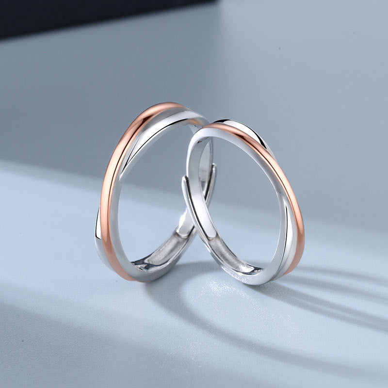 Anillo de Pareja con Doble Nudo