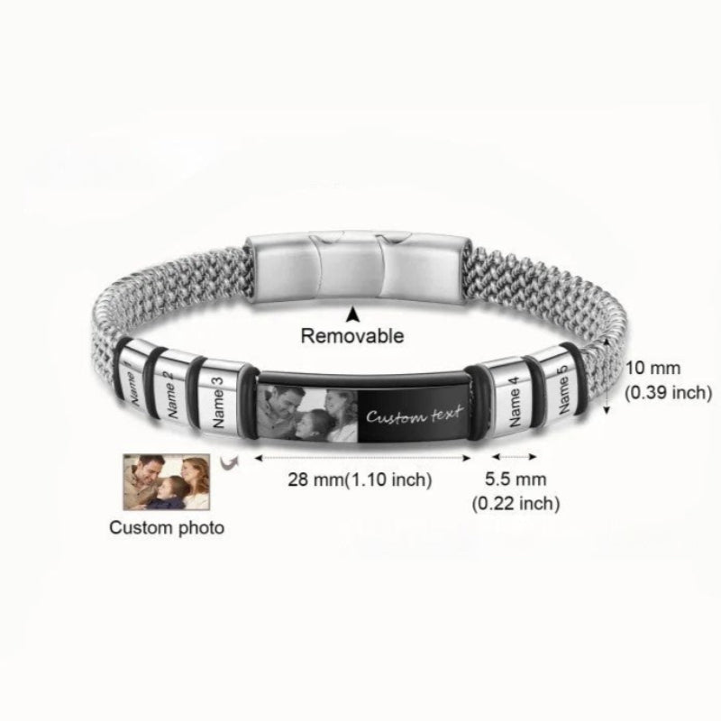 Pulseira Personalizada em Aço Inoxidável