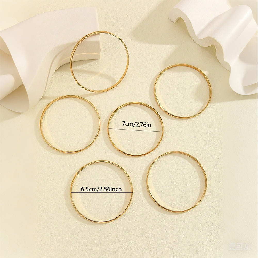 Conjunto de 5 Pulseiras Minimalistas