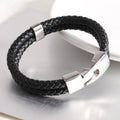 Leather and Stainless Steel Bracelet