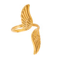 Anillo de alas de ángel en acero inoxidable