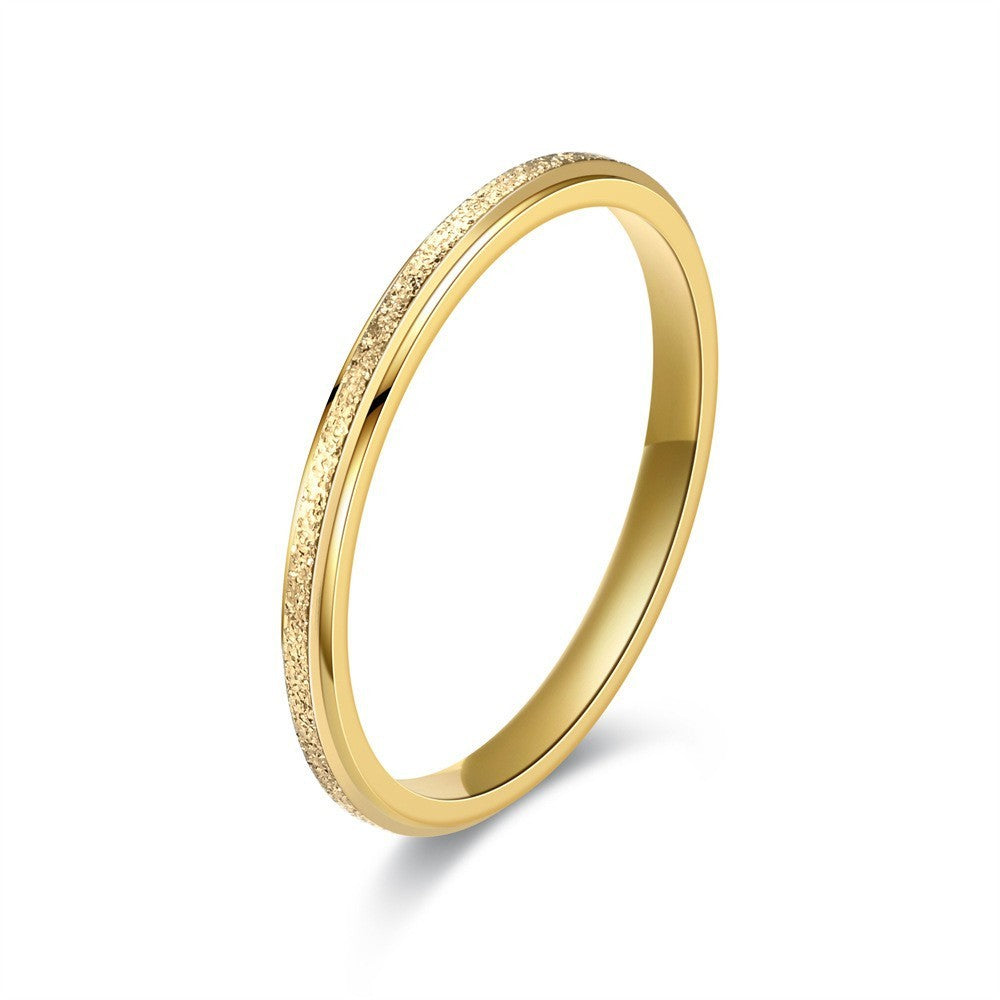 Anillo ornamental simple de acero inoxidable