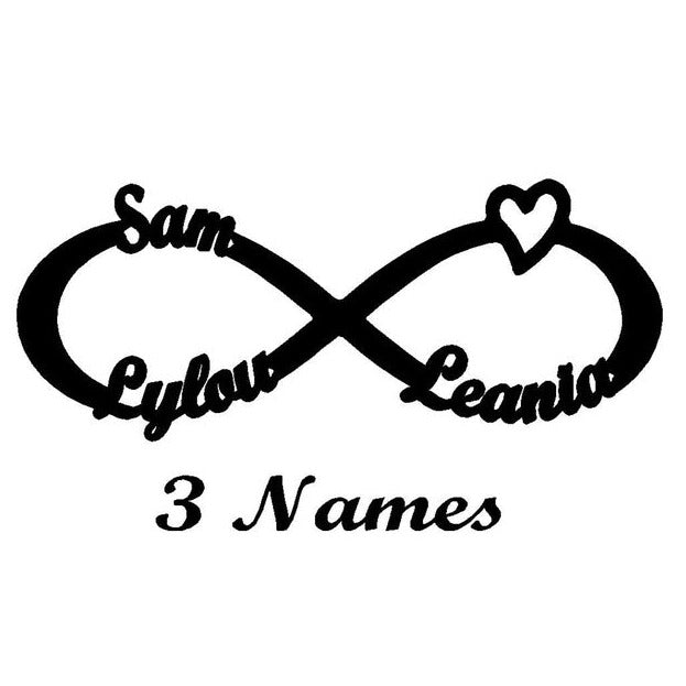 Pulseira Infinito Personalizada em Couro e Aço Inoxidável