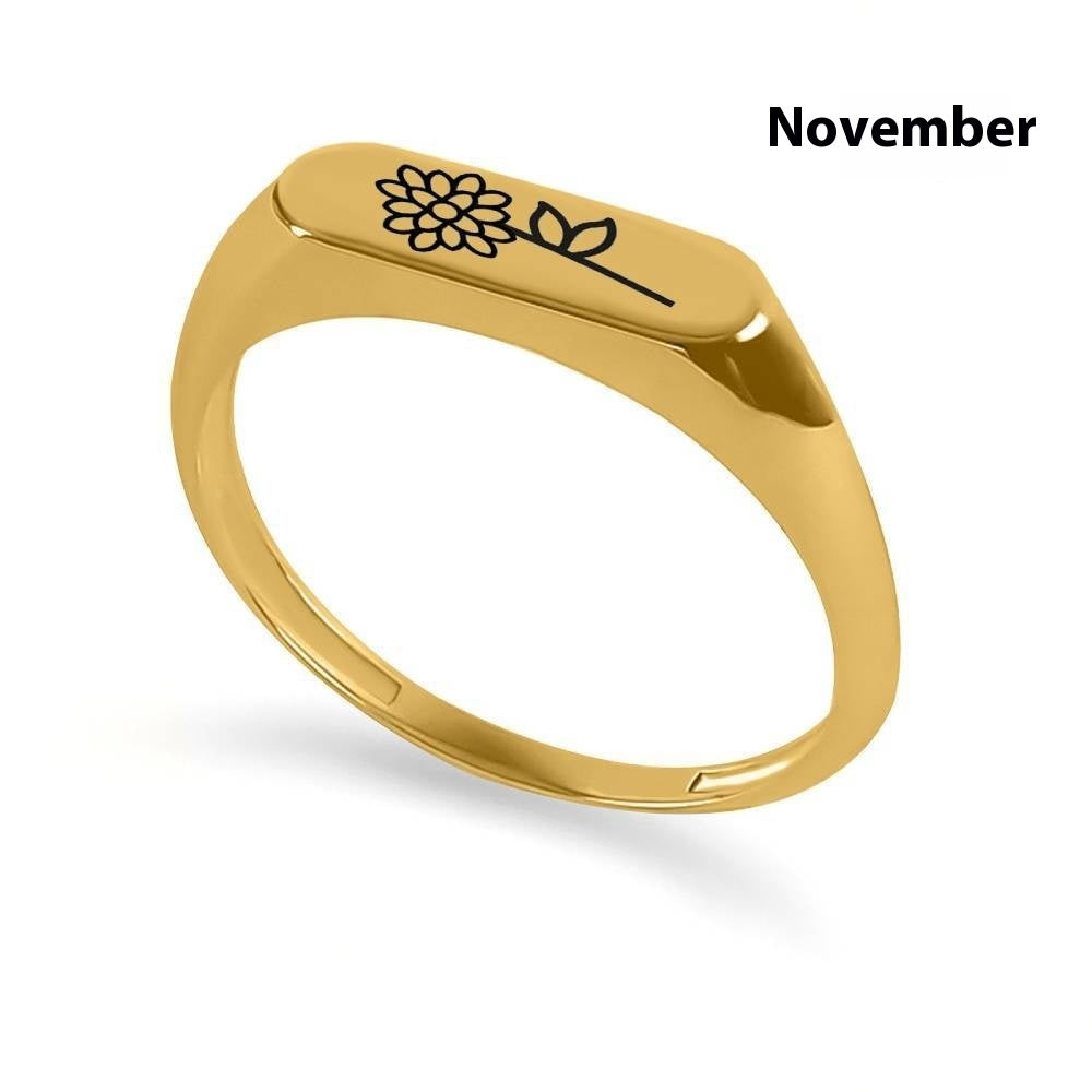 Anel Mês do Ano em Aço Inoxidável