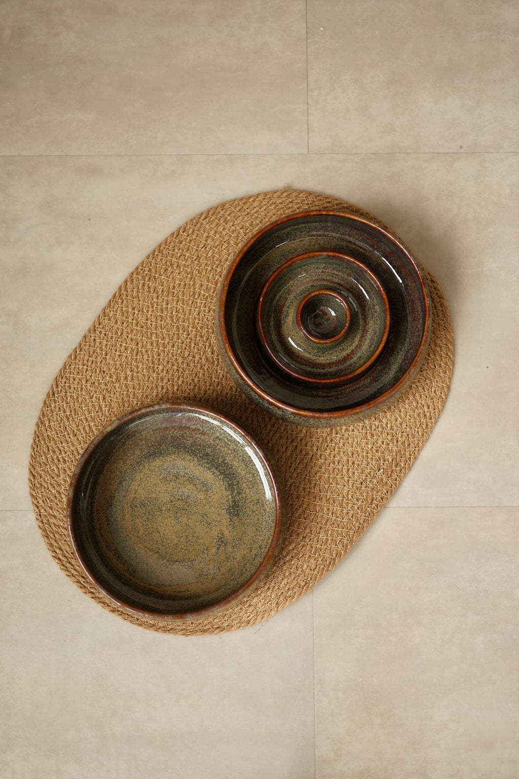 Ceramic Slow Feed Bowl "Toscana"
