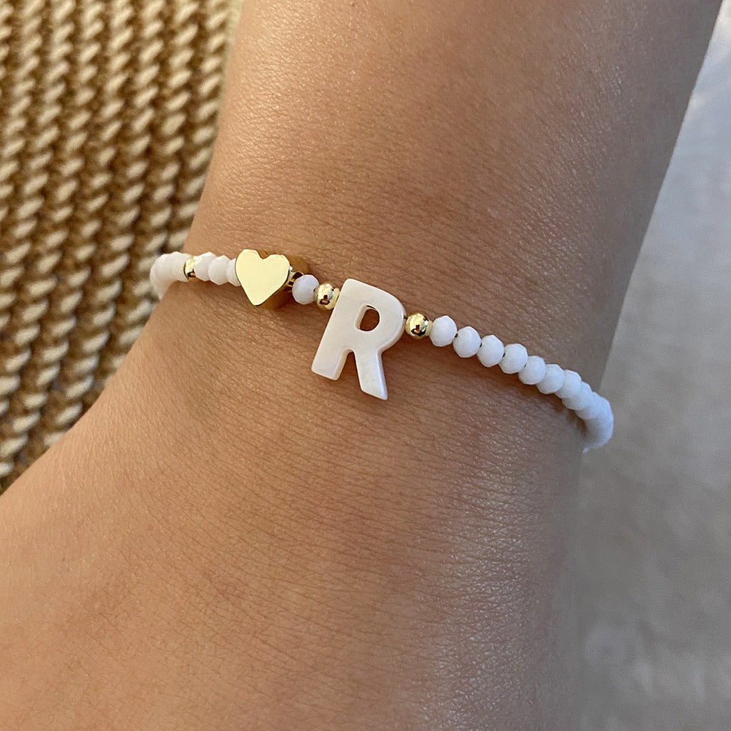 Bracelet with Letter and Heart