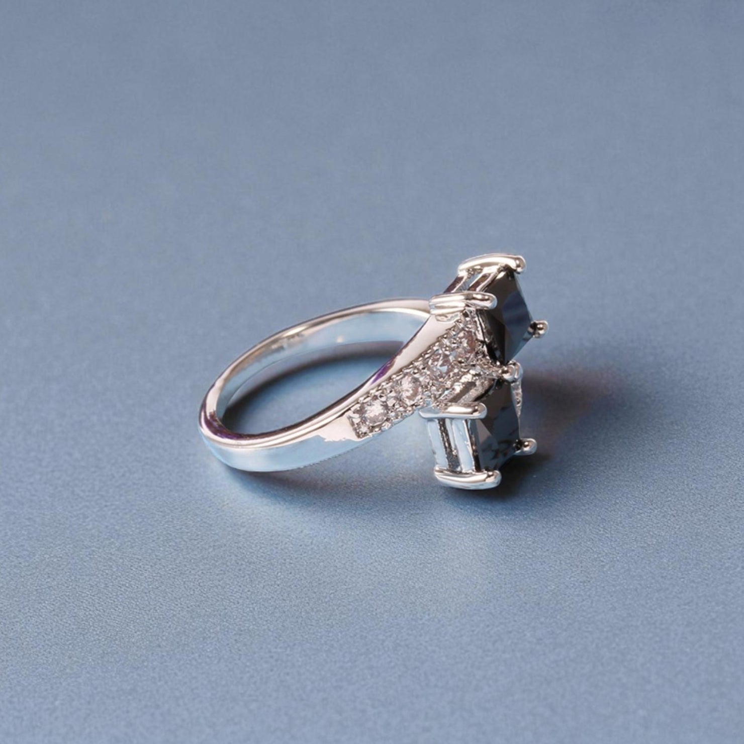 Elegance Duet Ring in Cubic Zirconia