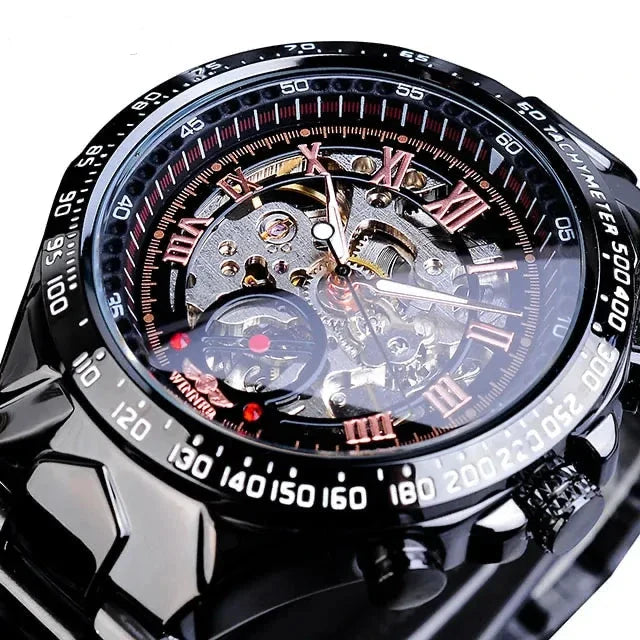 Men's Mechanical Sport Golden Watch