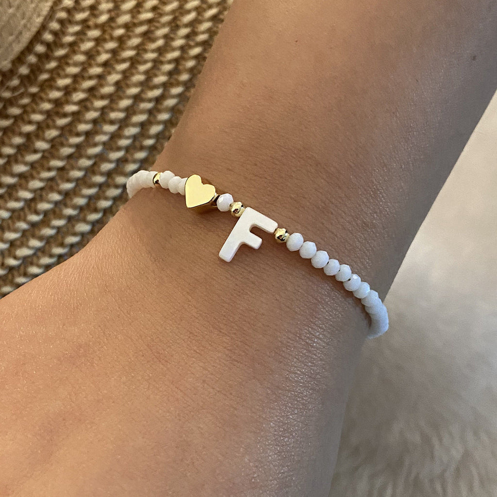 Bracelet with Letter and Heart